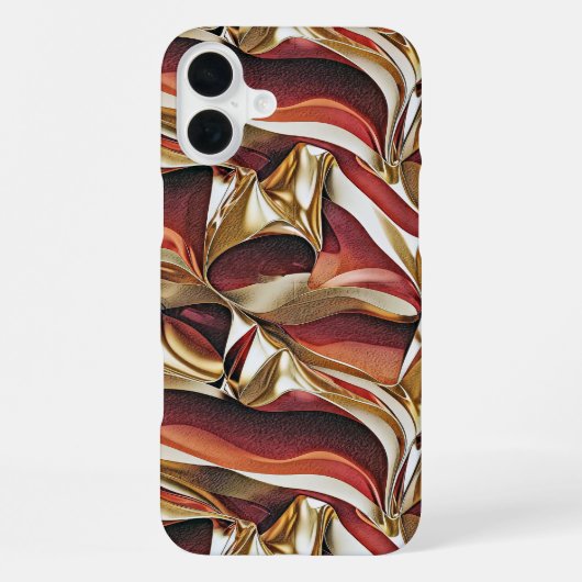 Farbige Flüssigkeitswellen geometrisches abstrakte iPhone Hülle (Rückseite)