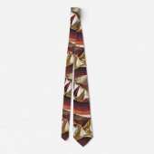 Farbige Flüssigkeitswellen geometrisches abstrakte Krawatte (Rückseite)