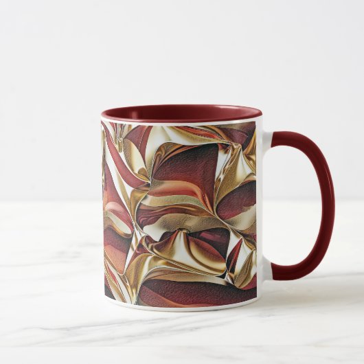 Farbige Flüssigkeitswellen geometrisches abstrakte Tasse (Rechts)