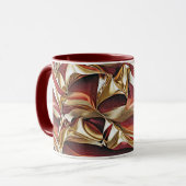 Farbige Flüssigkeitswellen geometrisches abstrakte Tasse (Vorderseite Links)