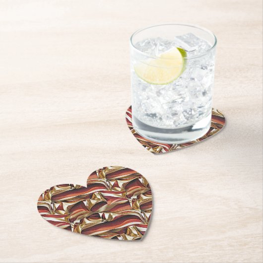 Farbige Flüssigkeitswellen geometrisches abstrakte Untersetzer (Vor Ort)