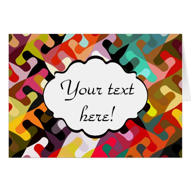 Farbige Formen abstraktes Design (Vorderseite (Horizontal))