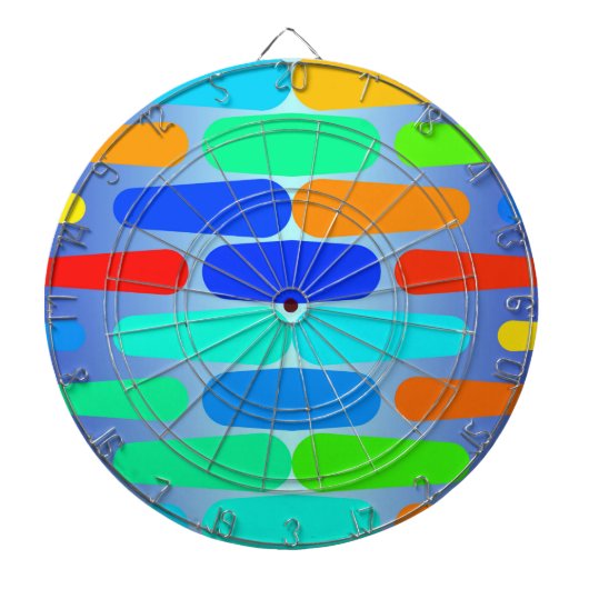 Farbige Formen abstraktes Design Dartscheibe (vorne)