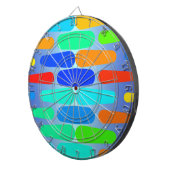 Farbige Formen abstraktes Design Dartscheibe (Vorderseite rechts)