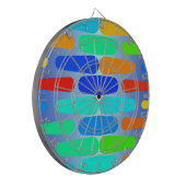 Farbige Formen abstraktes Design Dartscheibe (Vorderseite Links)