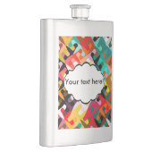 Farbige Formen abstraktes Design Flachmann (Rechts)