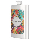 Farbige Formen abstraktes Design Flachmann (Links)