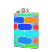 Farbige Formen abstraktes Design Flachmann (Links)