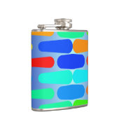 Farbige Formen abstraktes Design Flachmann (Rechts)