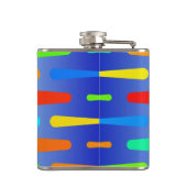 Farbige Formen abstraktes Design Flachmann (Rückseite)