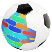 Farbige Formen abstraktes Design Fußball (Dreiviertel)
