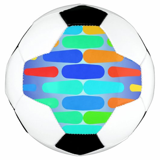 Farbige Formen abstraktes Design Fußball (Vorderseite)