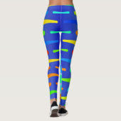 Farbige Formen abstraktes Design Leggings (Rückseite)