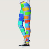 Farbige Formen abstraktes Design Leggings (Links)