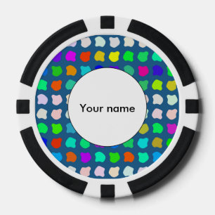 Farbige Formen abstraktes Design Pokerchips