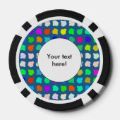 Farbige Formen abstraktes Design Pokerchips (Rückseite)