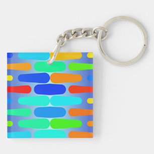 Farbige Formen abstraktes Design Schlüsselanhänger