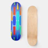 Farbige Formen abstraktes Design Skateboard (Vorderseite)