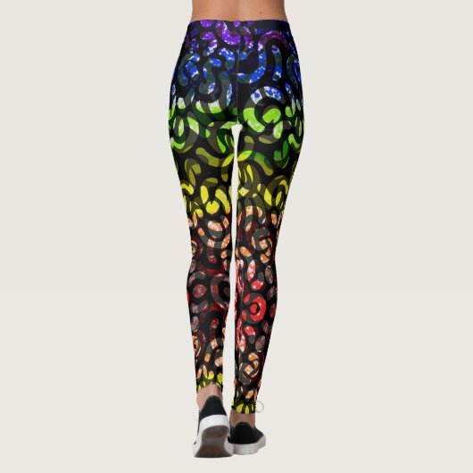 Farbige Formen - AOP Leggings (Rückseite)