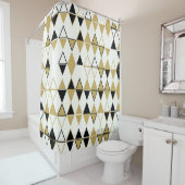 Farbige Formen, geometrisch abstraktes Muster Duschvorhang (Beispiel)