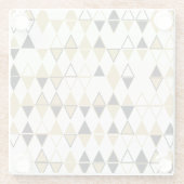 Farbige Formen, geometrisch abstraktes Muster Glasuntersetzer (Rückseite)