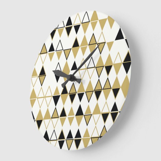 Farbige Formen, geometrisch abstraktes Muster Große Wanduhr (Winkel)