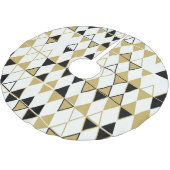 Farbige Formen, geometrisch abstraktes Muster Polyester Weihnachtsbaumdecke (Schrägansicht)