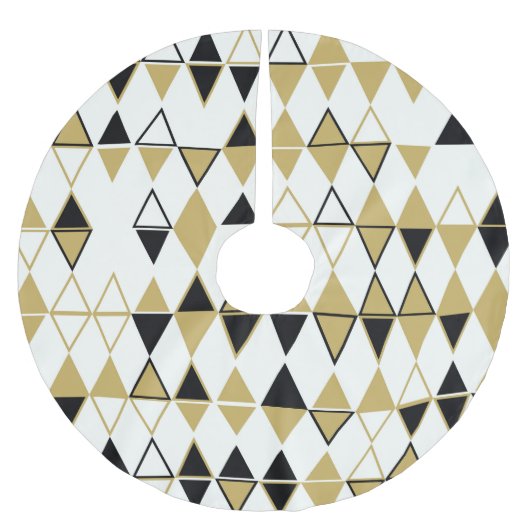 Farbige Formen, geometrisch abstraktes Muster Polyester Weihnachtsbaumdecke (Vorderseite)