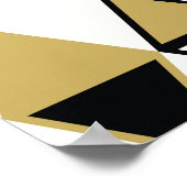 Farbige Formen, geometrisch abstraktes Muster Poster (Ecke)