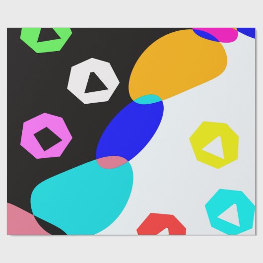 Farbige Formen Geschenkpapier (Flach)