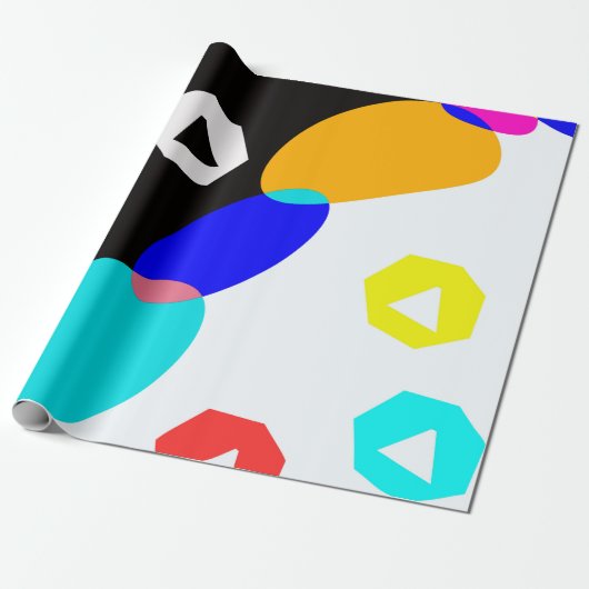 Farbige Formen Geschenkpapier (Ungerollt)