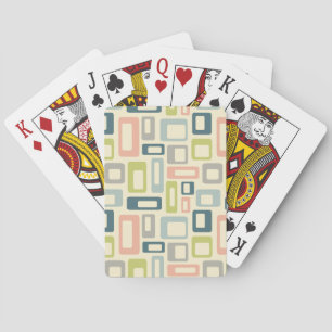 Farbige Formen im Mid-Century-Stil Spielkarten