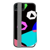 Farbige Formen Incipio iPhone Geldbeutel-Hülle (Folio Rückseite)