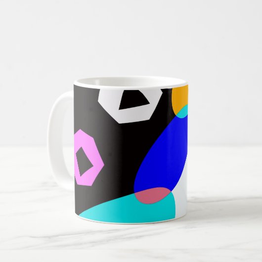 Farbige Formen Kaffeetasse (Vorderseite Links)