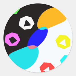 Farbige Formen Runder Aufkleber