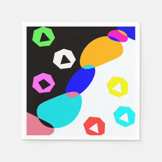 Farbige Formen Serviette (Vorderseite)