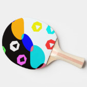Farbige Formen Tischtennis Schläger (Seitenansicht)