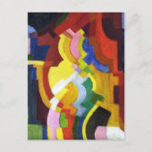 Farbige Formulare III August Macke Abstrakt Postkarte (Vorderseite)
