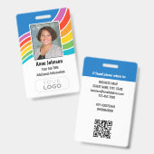 Farbige Foto-ID des Mitarbeiterlogos Rainbow-Farbe Ausweis (Vorder- & Rückseite)