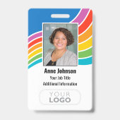 Farbige Foto-ID des Mitarbeiterlogos Rainbow-Farbe Ausweis (Vorderseite)