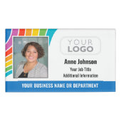 Farbige Foto-ID des Mitarbeiterlogos Rainbow-Farbe Namenschild (Vorderseite)