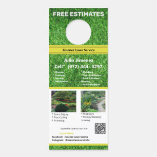 Farbige Foto Landscape Services QR Code Türanhänger