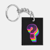 Farbige Fragezeichen Schlüsselanhänger (Vorderseite links)