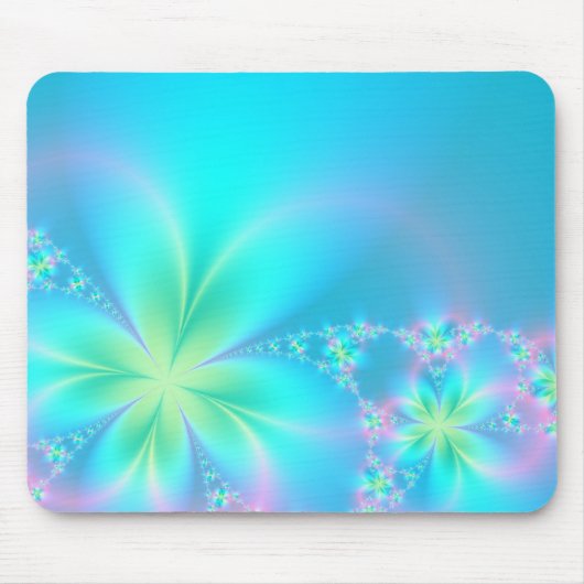 Farbige Fraktal-Blume Mousepad (Vorne)