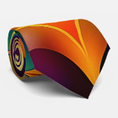 Farbige Fraktal-Blume Regenbogenmuster Krawatte (Gerollt)