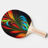 Farbige Fraktal-Blume Tischtennis Schläger (Seitenansicht)