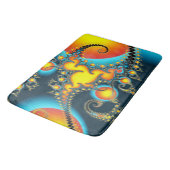 Farbige Fraktal-Monogramm Badematte (Schrägansicht)