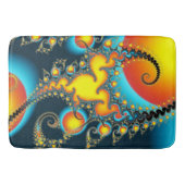 Farbige Fraktal-Monogramm Badematte (Vorderseite)