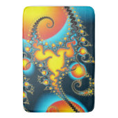 Farbige Fraktal-Monogramm Badematte (Vorderseite Vertikal)