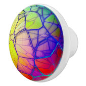 Farbige Fraktal Tür Konob Kabinett Pull Keramikknauf (Rechts)